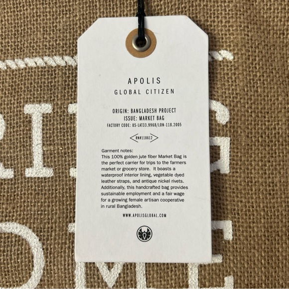 NEW Apolis Bring Home The Gold Farmers Market Bag - Picture 11 of 14